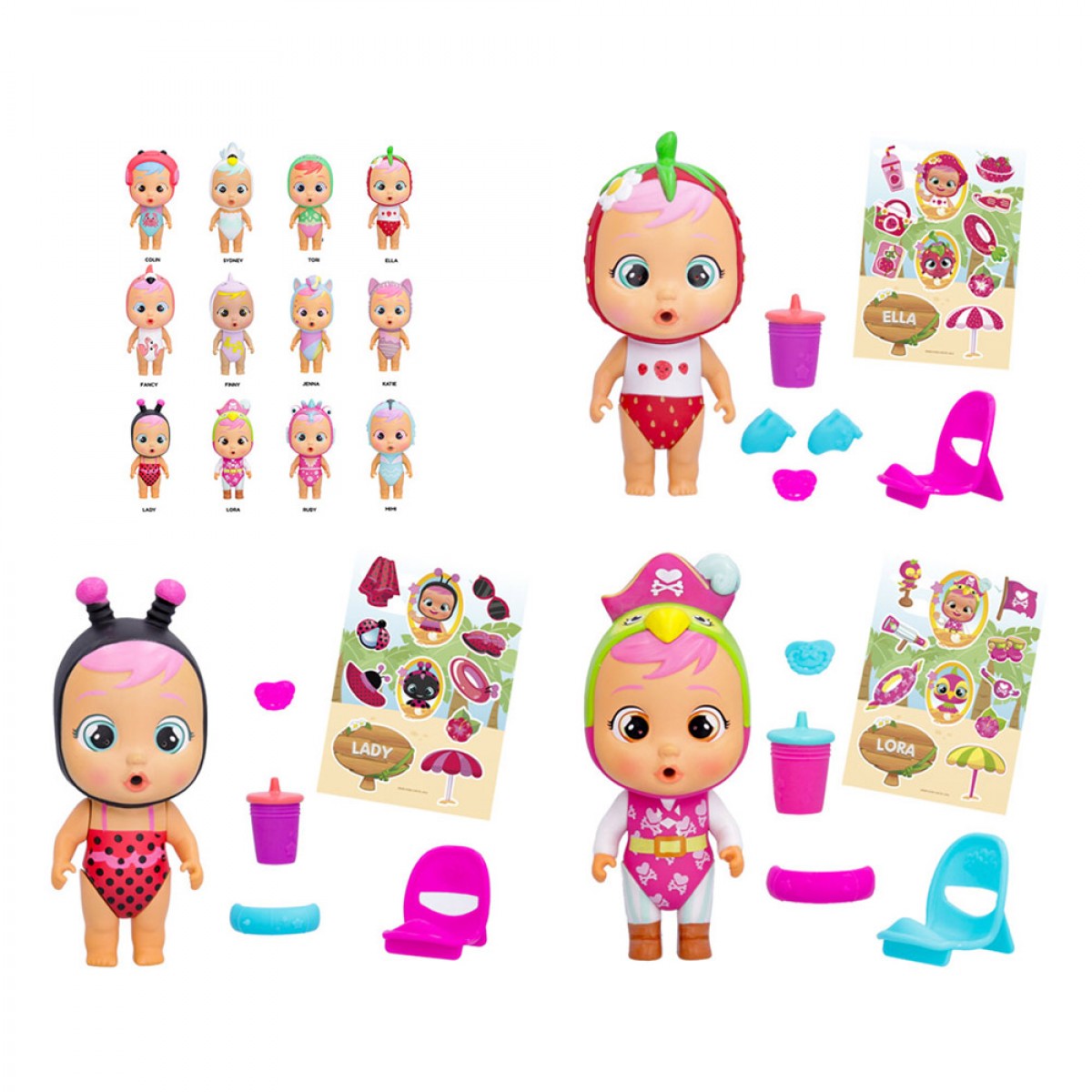 AS MINI ΚΛΑΨΟΥΛΙΝΙΑ ΜΑΓΙΚΑ ΔΑΚΡΥΑ TROPICAL BEACH BABIES 91609