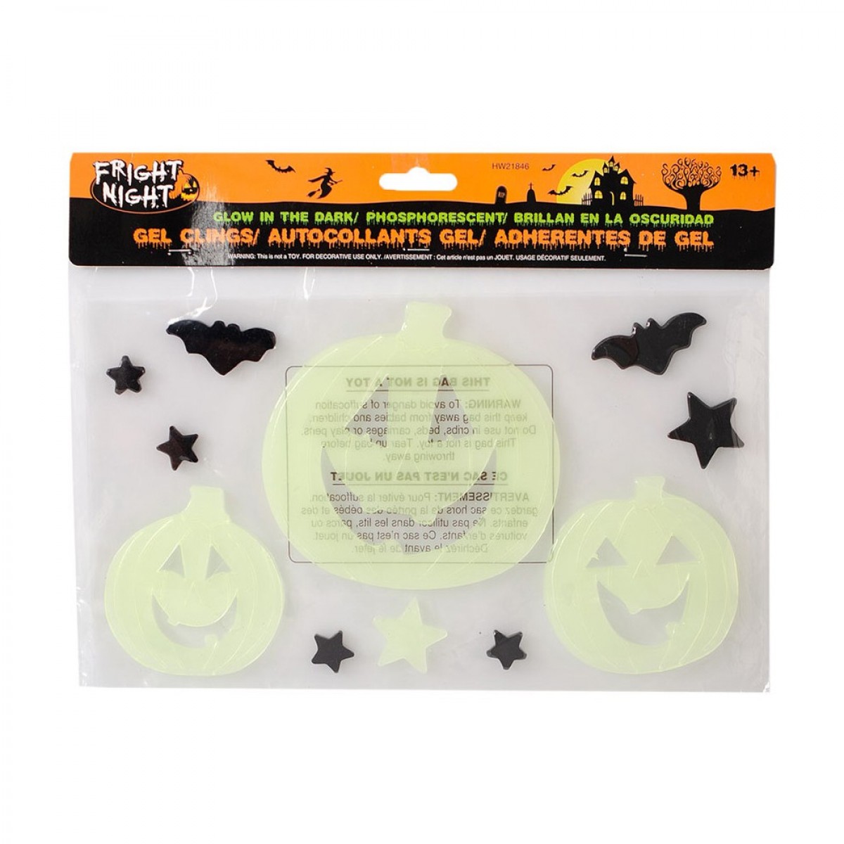 CHRISTAKOPOULOS ΑΥΤΟΚΟΛΛΗΤΑ HALLOWEEN GLOW IN THE DARK (2 ΣΧΕΔΙΑ - 29X17 ΕΚΑΤΟΣΤΑ) 7004