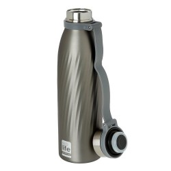 ECO LIFE ΜΕΤΑΛΛΙΚΟ ΜΠΟΥΚΑΛΙ ΘΕΡΜΟΣ COOL GREY 33-BO-3030 (500ML)