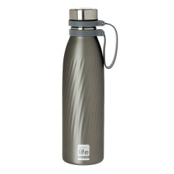 ECO LIFE ΜΕΤΑΛΛΙΚΟ ΜΠΟΥΚΑΛΙ ΘΕΡΜΟΣ COOL GREY 33-BO-3030 (500ML)