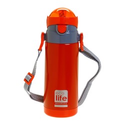 ECO LIFE ΜΕΤΑΛΛΙΚΟ ΜΠΟΥΚΑΛΙ  ΚΟΚΚΙΝΟ 33-ΒΟ-2997 (400ML)