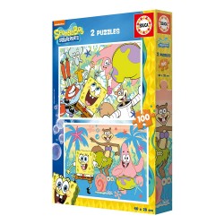 EDUCA PUZZLE BOB ESPONJA 19389 (2X100 TEM)