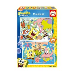 EDUCA PUZZLE BOB ESPONJA 19389 (2X100 TEM)