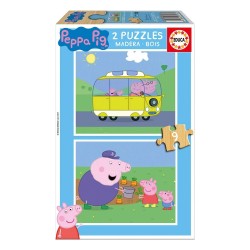 EDUCA ΠΑΖΛ ΞΥΛΙΝΟ 2X9 PEPPA PIG 17156