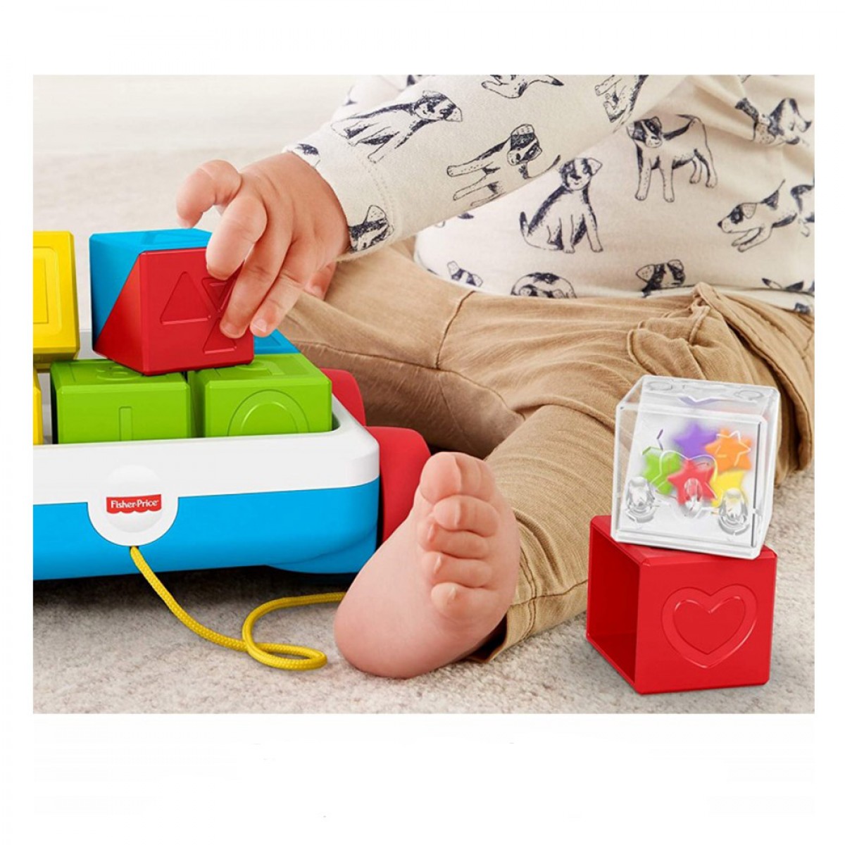 Fisher price best sale wagon with blocks