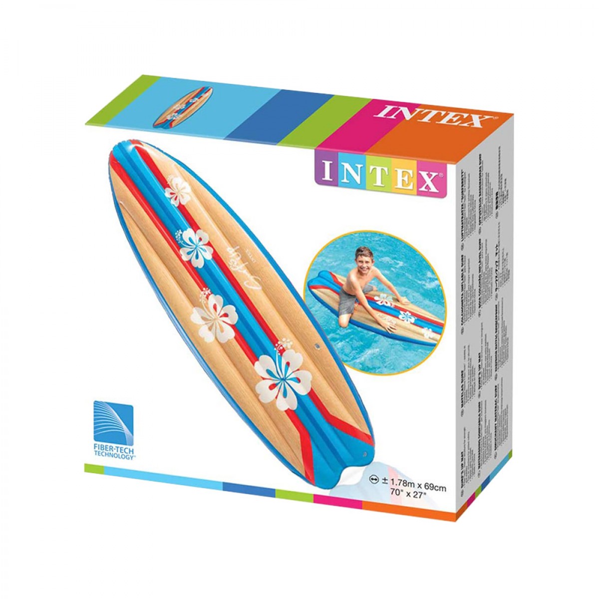 INTEX ΣΤΡΩΜΑ ΘΑΛΑΣΣΗΣ SURFS UP MATS 58152 (178X69 ΕΚ.)