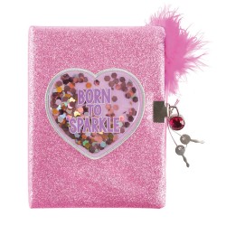 JUST TOYS BORN TO SPARKLE GLITTER JOURNAL & PEN  NO 36037