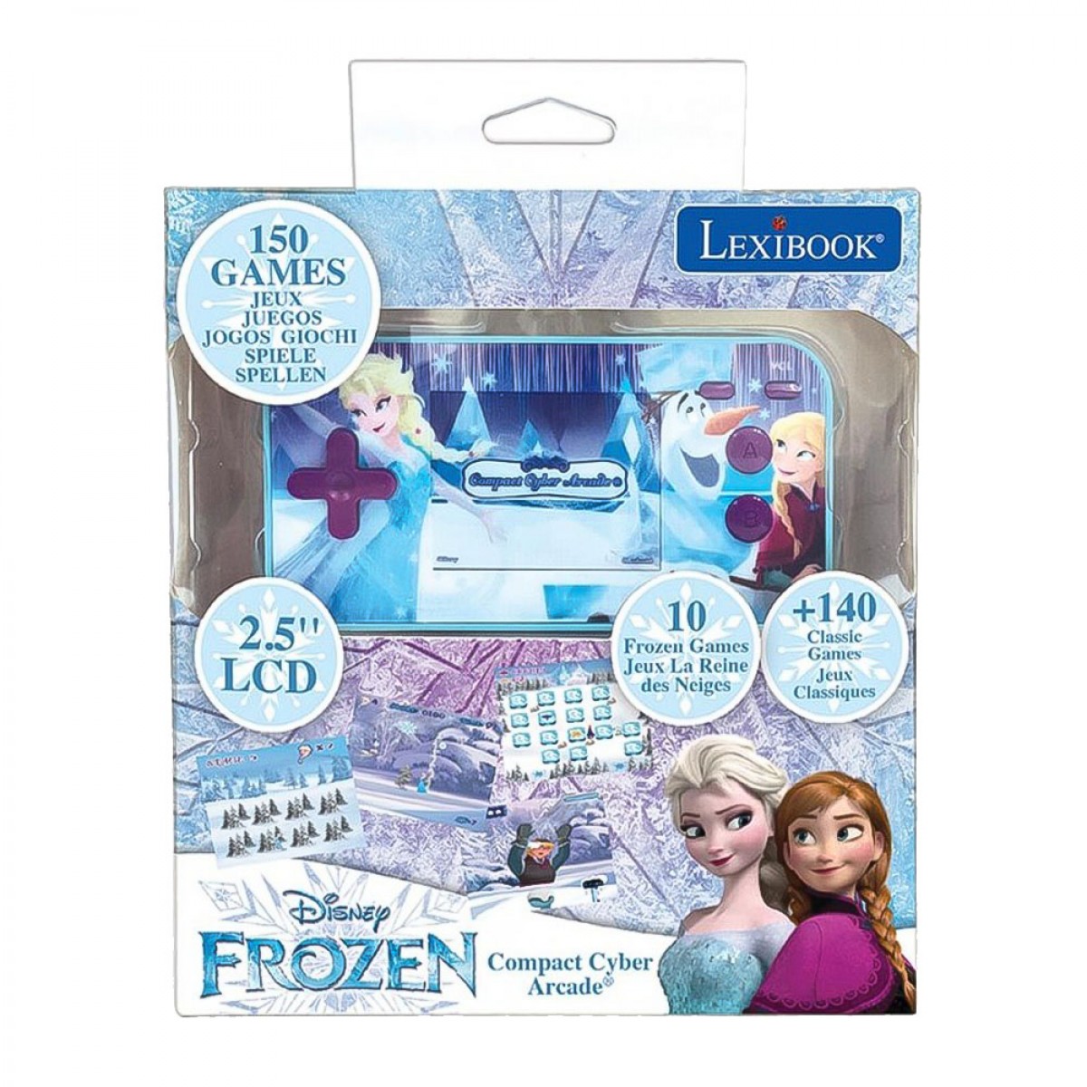 LEXIBOOK ΗΛΕΚΤΡΟΝΙΚΗ ΚΟΝΣΟΛΑ CYBER ARCADE FROZEN 150 GAMES JL2367FZ