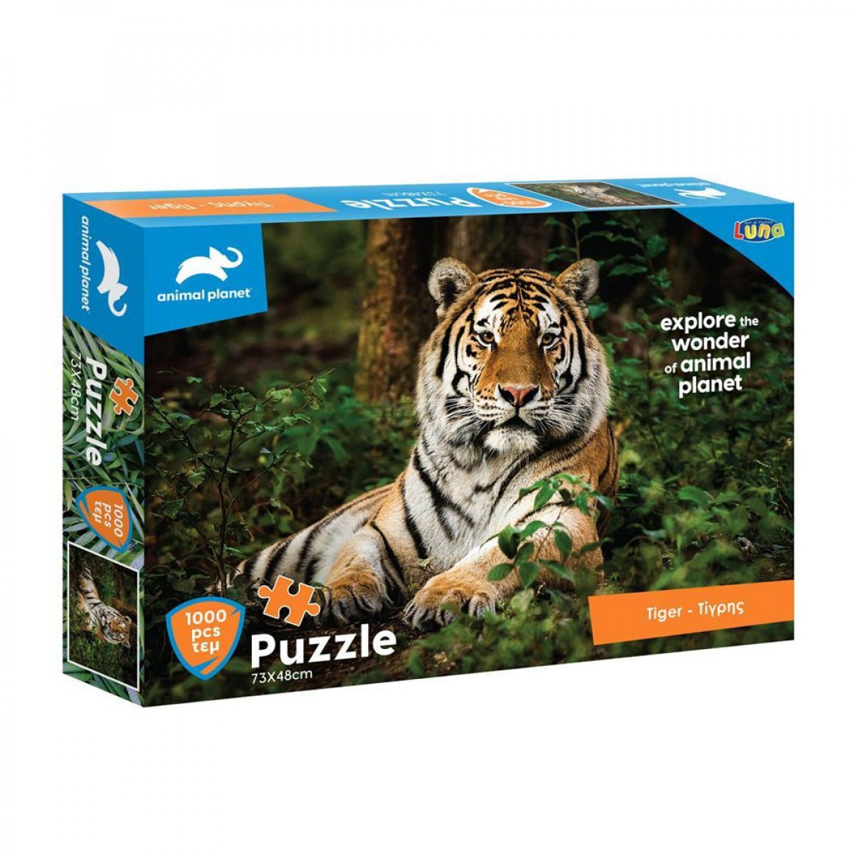 LUNA PUZZLE (1000 ΤΕΜΑΧΙΑ - 73Χ48 ΕΚΑΤΟΣΤΑ) ANIMAL PLANET ΤΙΓΡΗΣ 570698