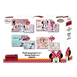 LUNA PUZZLE DISNEY 4 ΣΕ 1 MINNIE MOUSE 4 ΣΕ 1 562087 (20/24/36/40 ΤΕΜ)