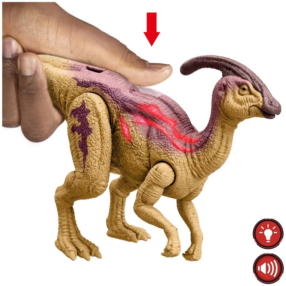 MATTEL JURASSIC WORLD ΔΕΙΝΟΣΑΥΡΟΙ ΕΠΙΘΕΣΗ PARASAUROLOPHUS HLP14/HTK75