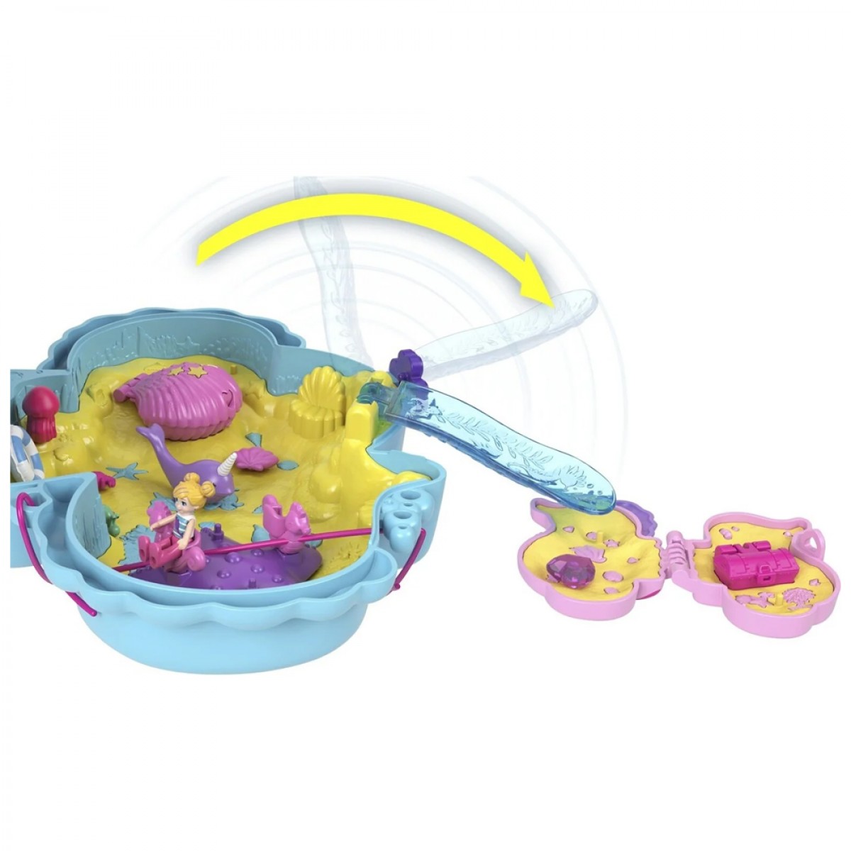 MATTEL  POLLY POCKET ΤΡΕΝΤΙ ΤΣΑΝΤΑΚ SEAHORSE DADDY AND BABY Ι ΝΟ GKJ63/HWP03