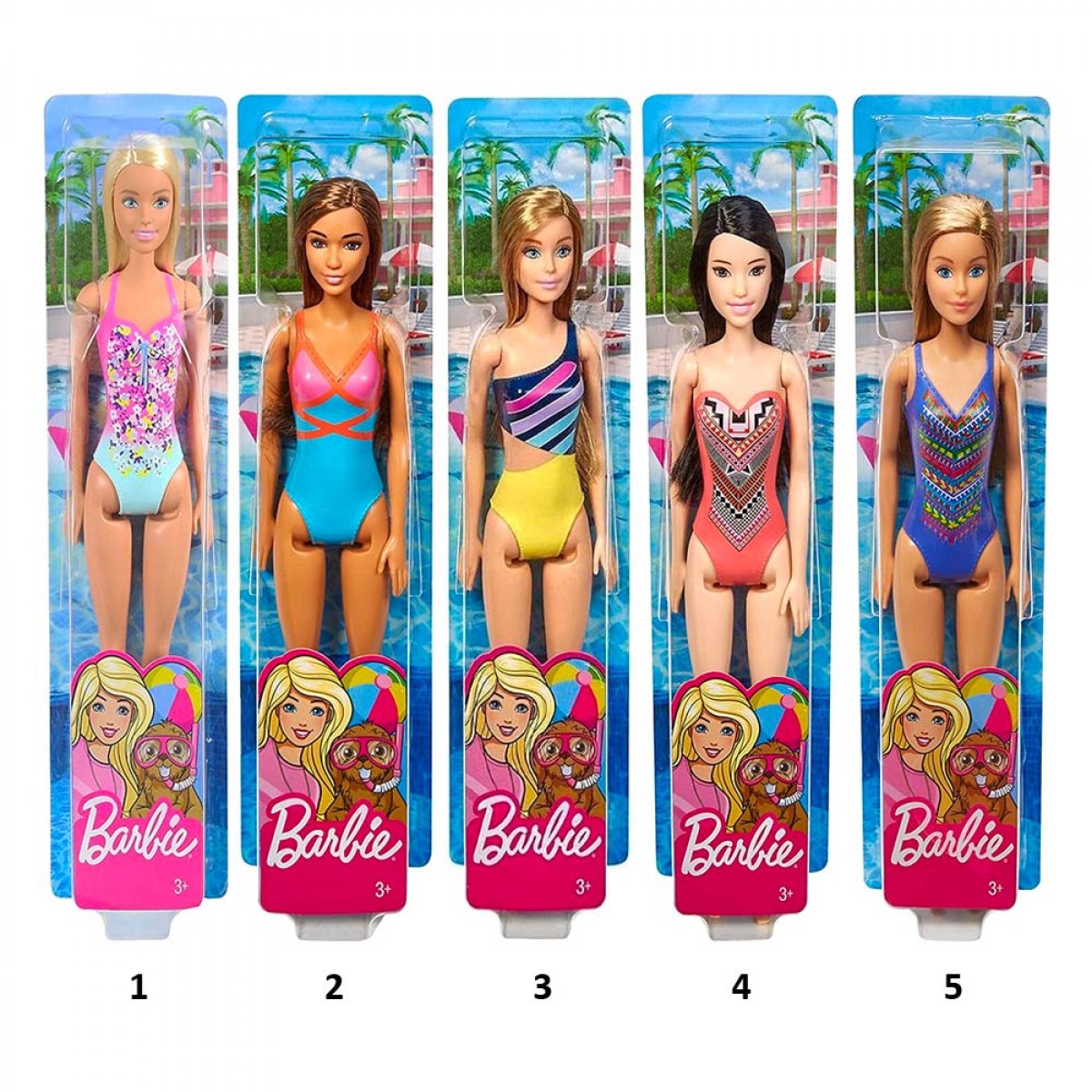 MATTEL BARBIE BEACH (5 ΣΧΕΔΙΑ) DWJ99