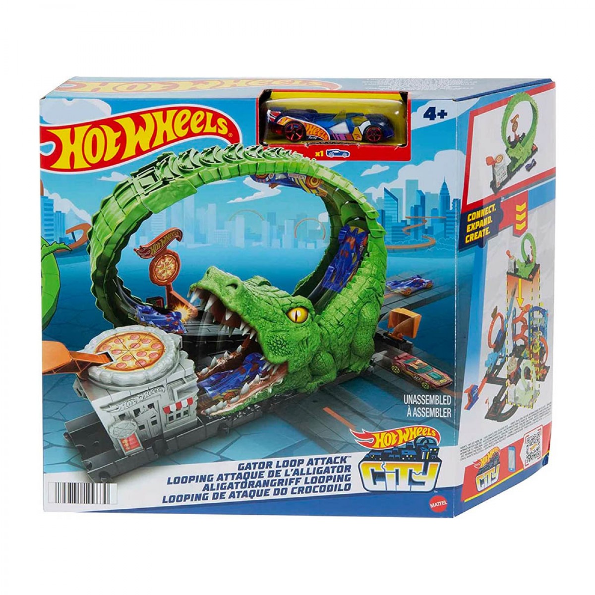 MATTEL HOT WHEELS CITY ΜΕ ΘΗΡΙΑ GATOR LOOP ATTACK HDR29/HKX39