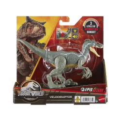 MATTEL JURASSIC WORLD EPIC ATTACK VELOCIRAPTOR HNC11