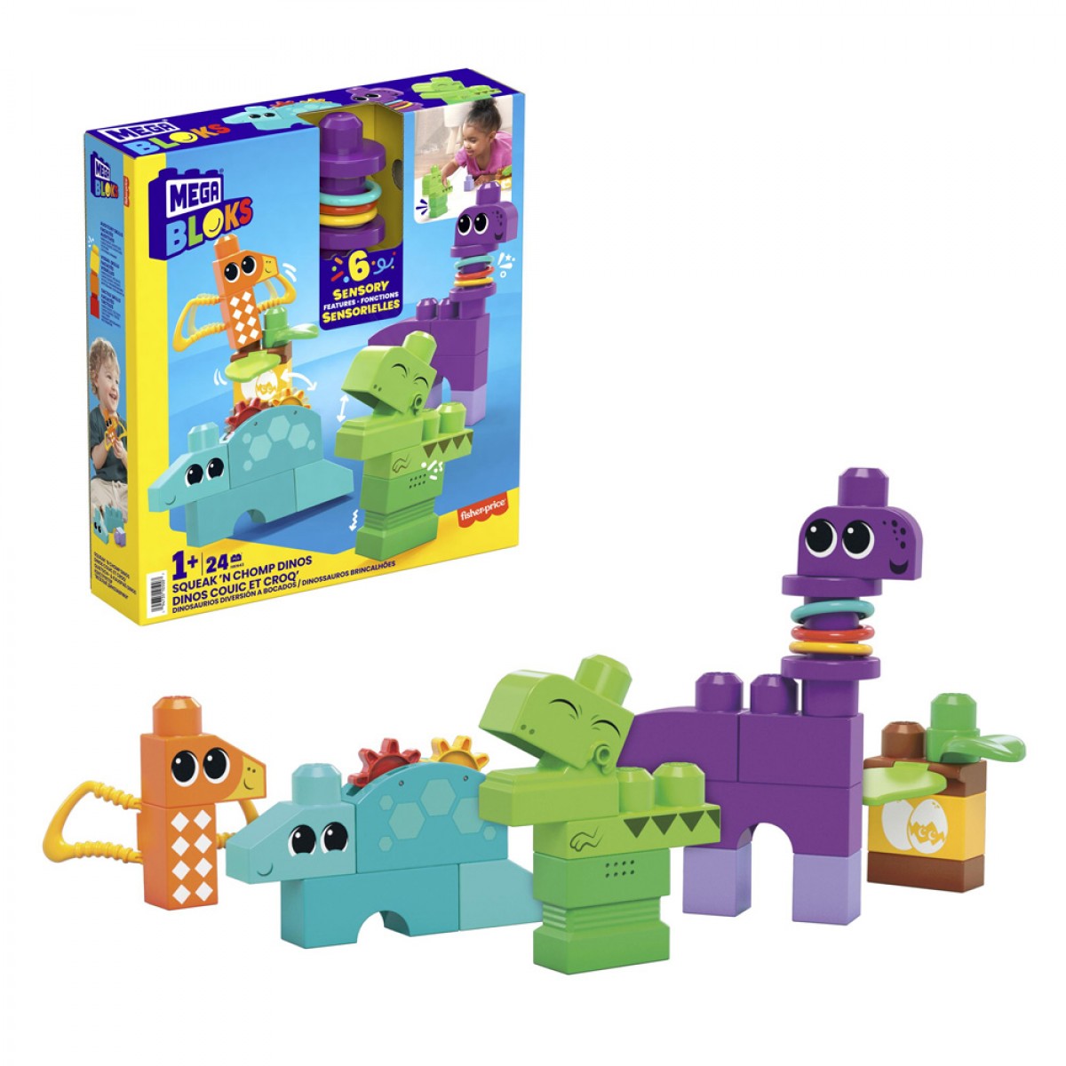 MATTEL MEGA BLOCKS SENSORY LINE -  ΔΕΙΝΟΣΑΥΡΟΙ HKN43