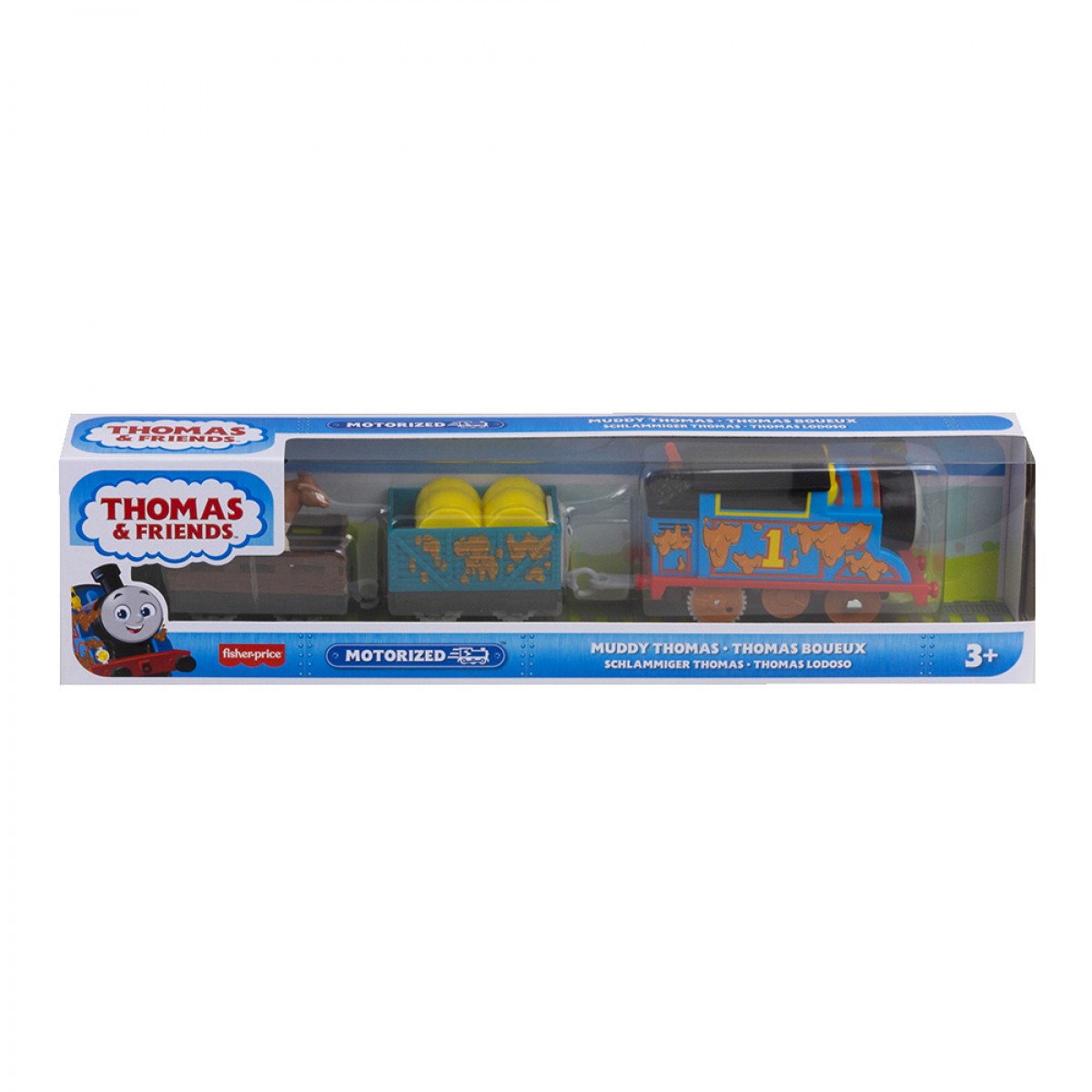 MATTEL THOMAS ΜΗΧΑΝΟΚΙΝΗΤΑ ΤΡΕΝΑ 2 ΒΑΓΟΝΙΑ MUDDY THOMAS HFX97/HDY73