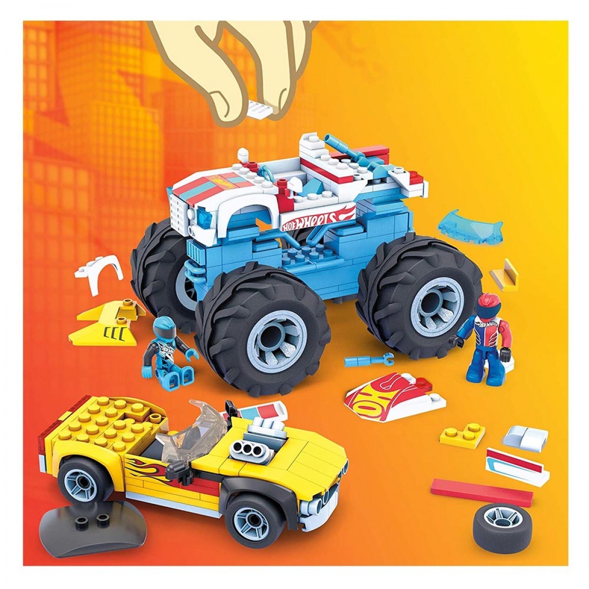 MEGA BLOKS HOTWHEELS DODGER & HOTWHEELS RACING ΟΧΗΜΑ GYG22