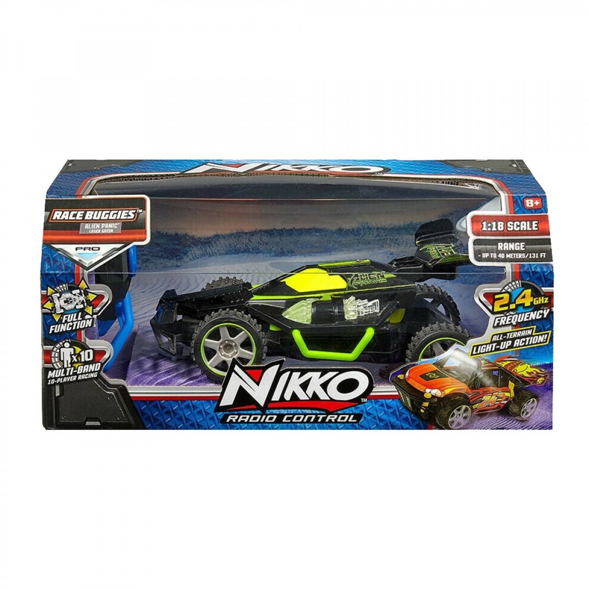 NIKKO TOYS RACE BUGGIES-ALIEN PANIC GREEN 34/10043