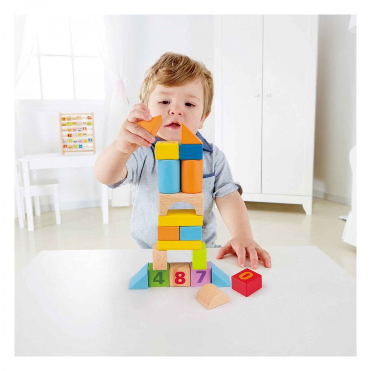 HAPE ΞΥΛΙΝΟ ΣΕΤ ΤΟΥΒΛΑΚΙΑ COUNT N BUILD BLOCK SET 8388