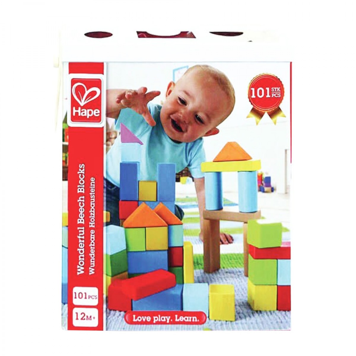 HAPE ΕARLY EXPLORER ΞΥΛINA ΤΟΥΒΛΑΚΙΑ BEECH BLOCK E8247