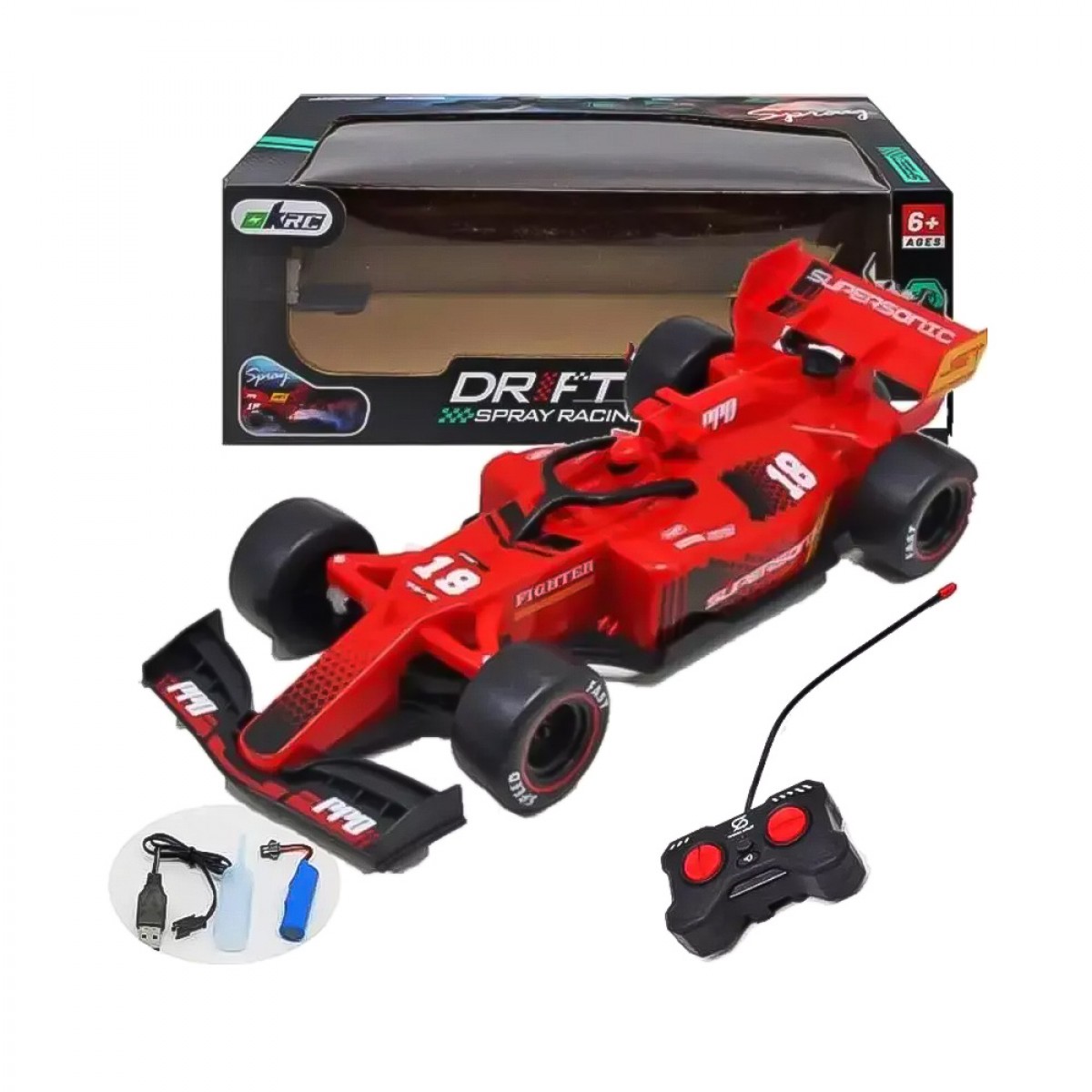 MARTIN TOYS F1 ΤΗΛΕΚΑΤΕΥΘΗΝΟΜΕΝΟ ΜΕ ΦΩΤΑ-ΚΑΠΝΟ RECHARGEABLE USB KM660-6A