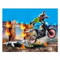 PLAYMOBIL ΜΗΧΑΝΗ MOTOCROSS ΜΕ ΦΛΕΓΟΜΕΝΟ ΤΟΙΧΟ 70553