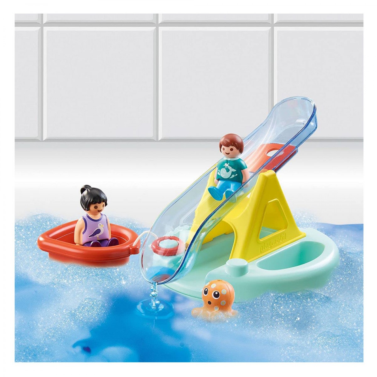 PLAYMOBIL 1.2.3 ΝΗΣΑΚΙ ΜΕ ΝΕΡΟ-ΤΡΑΜΠΑΛΑ ΚΑΙ ΒΑΡΚΑΛΑ 70635