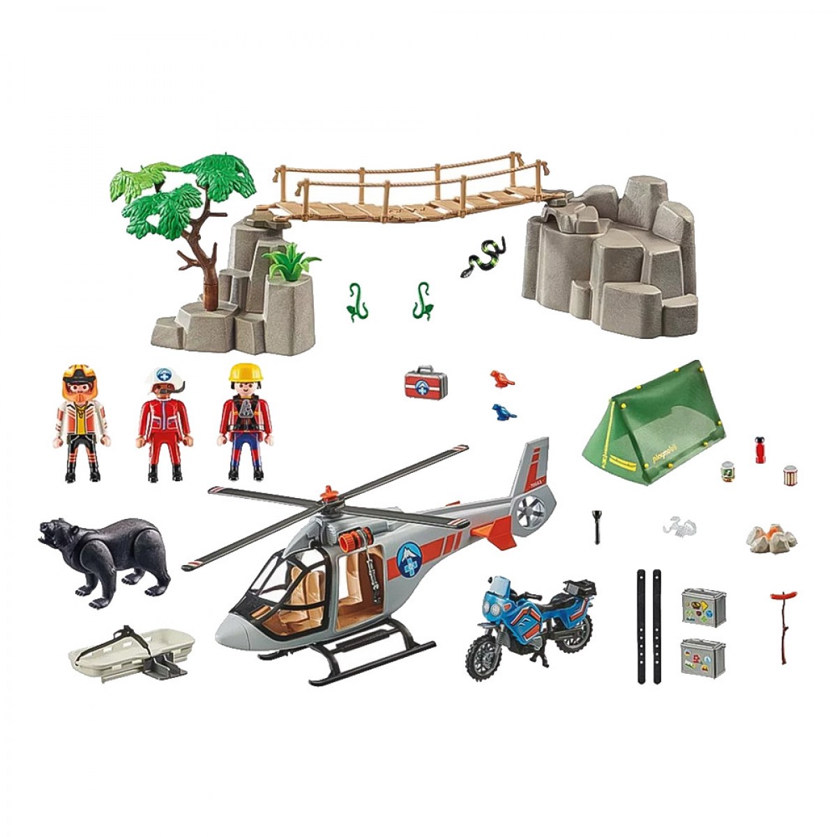 PLAYMOBIL ΕΠΕΙΧΗΡΗΣΗ ΔΙΑΣΩΣΗΣ ΜΟΤΟΣΙΚΛΕΤΙΣΤΗ ΣΤΟ ΒΟΥΝΟ 70663