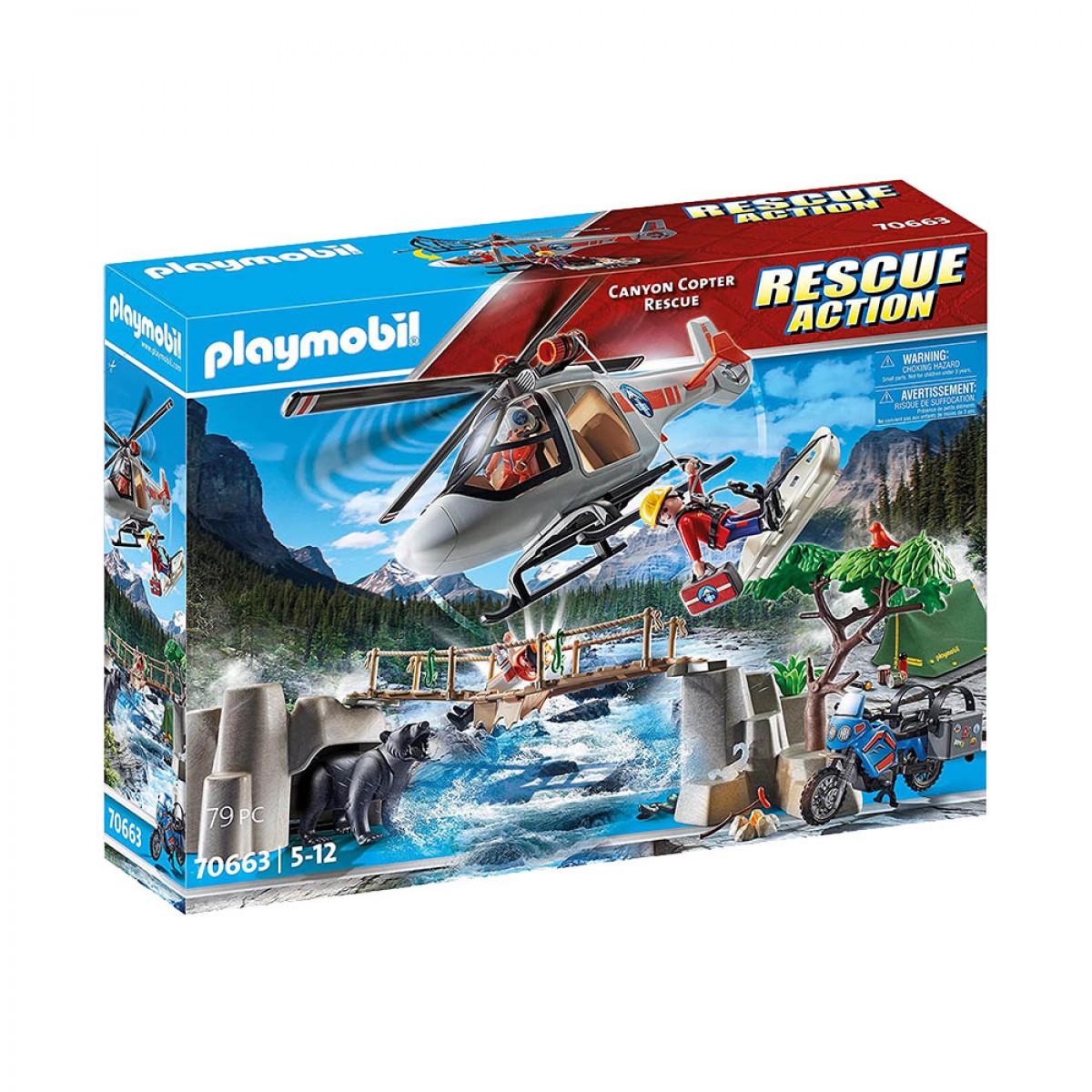 PLAYMOBIL ΕΠΕΙΧΗΡΗΣΗ ΔΙΑΣΩΣΗΣ ΜΟΤΟΣΙΚΛΕΤΙΣΤΗ ΣΤΟ ΒΟΥΝΟ 70663