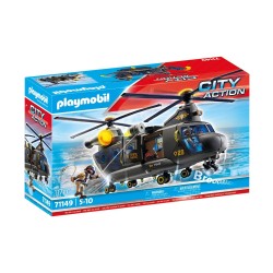 PLAYMOBIL ΕΛΙΚΟΠΤΕΡΟ ΕΙΔΙΚΩΝ ΔΥΝΑΜΕΩΝ ΜΕ 2 ΕΛΙΚΕΣ 71149