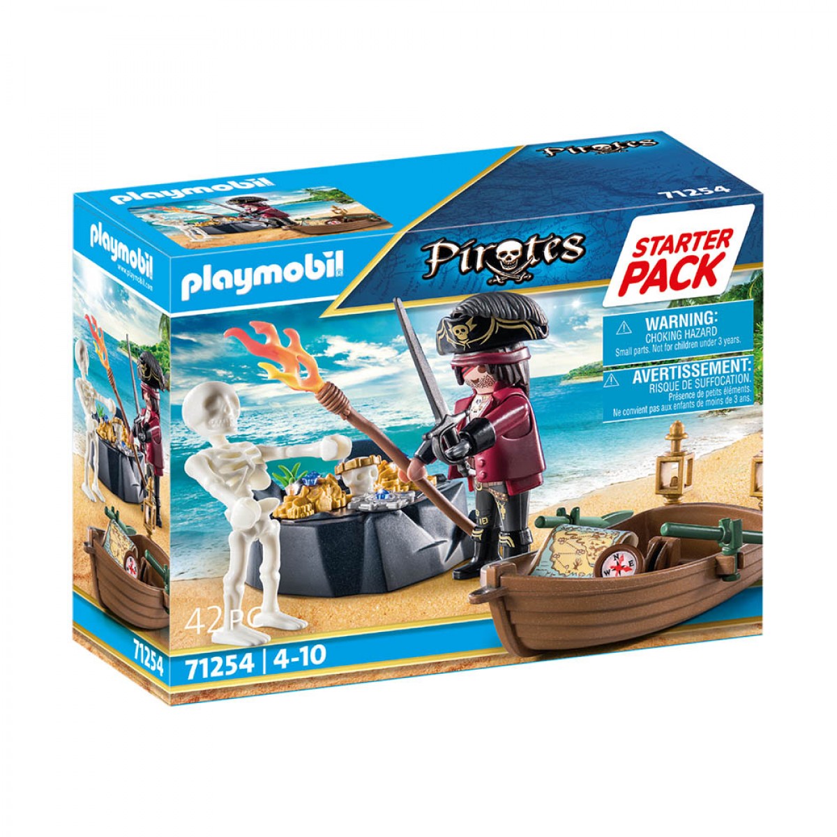 PLAYMOBIL STARTER PACK ΠΕΙΡΑΤΗΣ ΜΕ ΒΑΡΚΟΥΛΑ & ΘΗΣΑΥΡΟ 71254