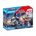 PLAYMOBIL STARTER PACK ΑΣΤΥΝΟΜΙΚΗ ΚΑΤΑΔΙΩΞΗ ΛΗΣΤΗ & ΚΟΣΜΗΜΑΤΑ 71255