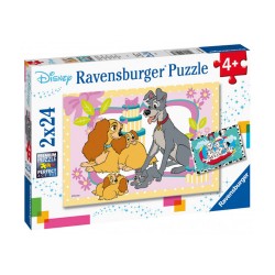 RAVENSBURGER ΠΑΖΛ 2Χ24 ΤΕΜΑΧΙΑ ΣΚΥΛΙΑ ΤΗΣ DISNEY 05087