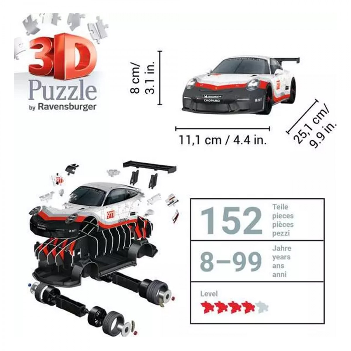 RAVENSBURGER ΠΑΖΛ PORSCHE GT3 CUP (108 ΤΕΜΑΧΙΑ) 11557