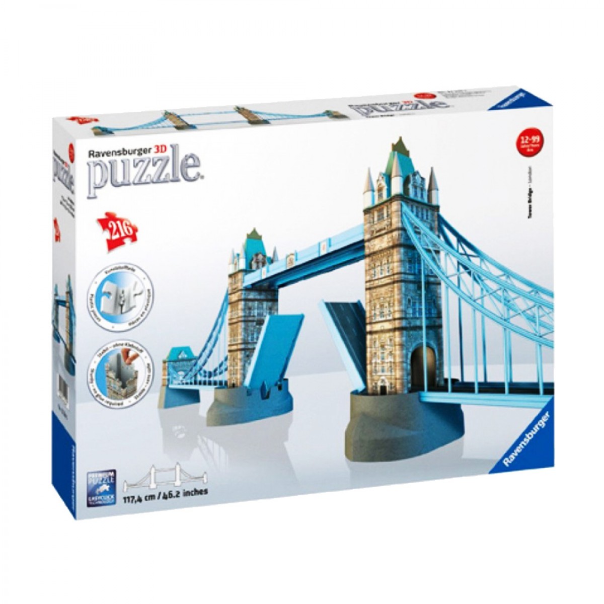 RAVENSBURGER 3D PUZZLE  Η ΓΕΦΥΡΑ ΤΟΥ ΠΥΡΓΟΥ- ΛΟΝΔΙΝΟ 12559 (216 ΤΕΜ.)