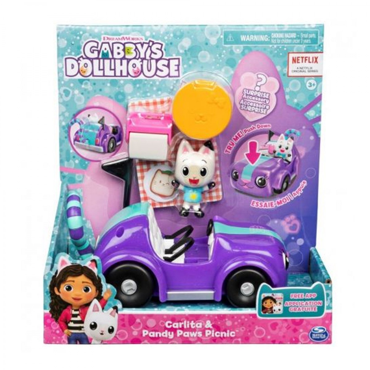 SPIN MASTER GABBY'S DOLLHOYSE: `CARLITA & PANDY PAWS` PICNIC 86779