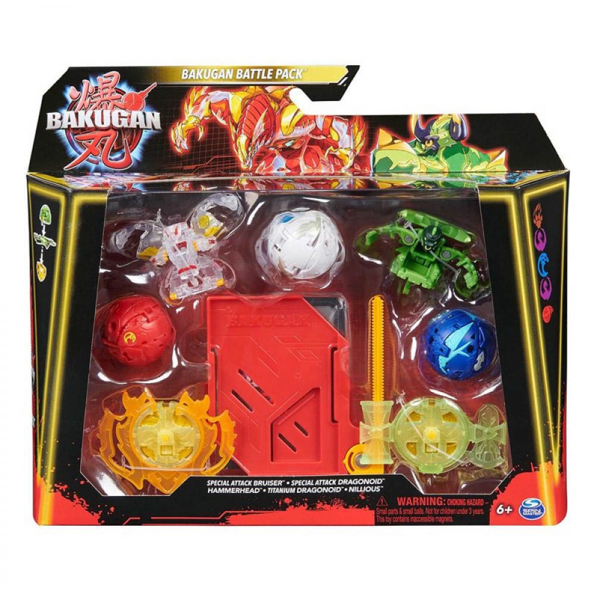 SPIN MASTER BAKUGAN: BATTLE PACK - SPECIAL ATTACK BRUISER/DRAGONOID/HAMMERHEAD/TITANIUM 20142085