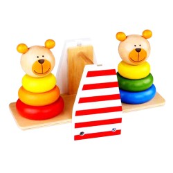 TOOKY TOYS ΞΥΛΙΝΗ ΖΥΓΑΡΙΑ ΑΡΚΟΥΔΑΚΙ ΠΥΡΑΜΙΔΑ TKB499