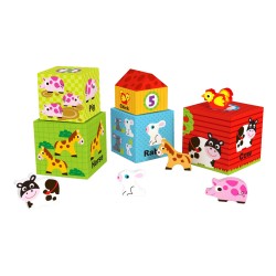 TOOKY TOYS ΞΥΛΙΝΟΙ ΚΥΒΟΙ ΣΤΟΙΒΑΞΗΣ ΦΑΡΜΑ TKF053