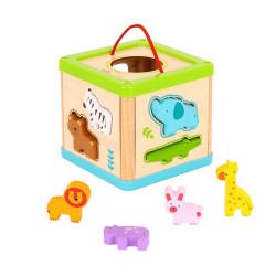 TOOKY TOYS ΞΥΛΙΝΟΣ ΚΥΒΟΣ ΣΦΗΝΩΜΑΤΑ ΜΕ ΖΩΑ TL642