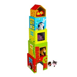 TOOKY TOYS ΞΥΛΙΝΟΙ ΚΥΒΟΙ ΣΤΟΙΒΑΞΗΣ ΦΑΡΜΑ TKF053