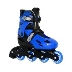 ΑΘΛΟΠΑΙΔΙΑ ΠΑΤΙΝΙ ΑΥΞΟΜΕΙΟΥΜΕΝΟ 3K IN LINE SKATES ΜΠΛΕ - ΜΑΥΡΟ (L39-42) 1083/39/MP